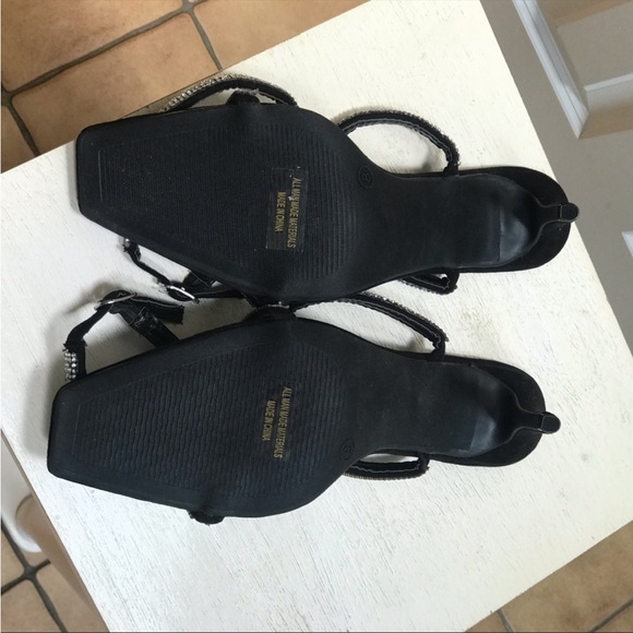 Wild Diva rhinestone strappy heels - Picture 4 of 4